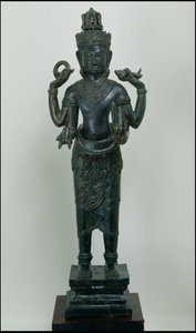 Staty av Vishnu i sin trippelform av Vishnu, Narayana och Vasudeva, Angkor Thom (brons)